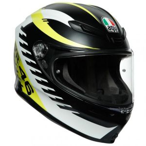 AGV K6 Rossi Rapid 46 Matt Black / White / Yellow Helmet