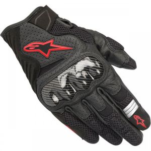 ALPINESTARS SMX-1 Air V2 Black / Red Fluo Gloves