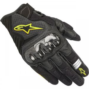 מוטו ישראל כפפות לאופנוע ALPINESTARS SMX-1 Air V2 Black / Yellow Fluo Gloves